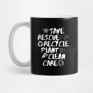 Save rescue recycle plant clean care Mug